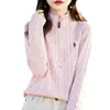Yangyang FamilySuéter de Punto para Mujer con Cuello Alto y Cremallera, Elegante de Corte Holgado, Capa Base, Engrosado