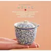 Juego de Té de Viaje de Cerámica Ru de Alta Gama para Exteriores Oficina Portátil Taza de Infusión Rápida Una Tetera Tres Tazas con Recipiente para Té