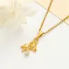 Versátil para el Viaje Diario Joyería Elegante Lujo Ligero Collar Chapado en Oro Colgante de Circonita Cadena para Clavícula Moda de Gama Alta Personalidad