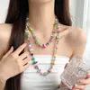 Colar Versátil de Concha Irregular para Mulheres, Corrente para Suéter Estilo Boêmio, Acessório de Roupa Versátil de Nicho de Alta Qualidade