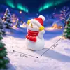 Figura de boneco de neve fofo de inverno para esqui, para micro-paisagem, decoração DIY de cena de neve, acessório para pendurar, pequeno ornamento