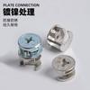 Conector tres en uno para muebles de panel rueda con cubierta negro plomo tuerca de hierro 15 mm gabinete 12 mm hebilla de bloqueo rueda excéntrica