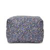 Bolsa de cosméticos de tela floral al por mayor de fábrica, bolsa de almacenamiento de cosméticos de gran capacidad, bolsa portátil de tela de algodón para lavado de manos