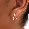 Amazon Transfronterizo Nuevos Pendientes de Botón de Cobre y Circonita Moda Cruz Diarios Versátiles Simples Artísticos para Viajar Pendientes de Mujer