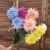 Nueva Flor de Crisantemo de Belleza Artificial de 3 Cabezas Flor de Boda Crisantemo Pinza de Cangrejo Flor Artificial de Boda Adornos de Decoración para el Hogar Transfronterizo