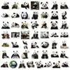 50 Pegatinas Realistas de Panda de Compra Directa Transfronteriza, Lindas Pegatinas de Expresiones de Panda Gigante Huahua para Computadoras, Teléfonos y Botellas de Agua