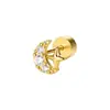 Brincos de tarracha S925 de prata esterlina com estrela e lua de zircônia para mulheres, bestseller transfronteiriço, design de nicho de luxo leve, conjunto de brincos empilháveis em estoque