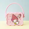 Monedero de silicona con forma de cueva cuadrada para niños, bolso cruzado para caminar, divertido y bonito bolso de silicona para cambio.
