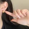 Pendientes Cruzados Mate Cepillado Esmerilado para Mujer Estilo Francés Retro Estilo Fresco Elegante Pendientes Versátiles
