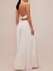 Vestido de Moda para Mujer 2025 Estilo Artístico Sin Mangas de un Solo Botón Espalda Descubierta Exportación Europea y Americana