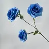3 Amantes Rosa Flor Artificial Rosa Única Arredondada Nova Fotografia de Casamento Floricultura Flor Artificial Fresca Flor de Auditório Obra de Arte Flor de Seda