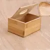 Caja de pañuelos de bambú con logotipo personalizado, caja de pañuelos publicitaria, almacenamiento para el hogar, restaurante, hotel, oficina, caja de pañuelos