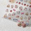 Hierro nueva artesanía caricatura gato lindo esmerilado pegatinas de uñas pegatinas de uñas TS-3402 tienda de postres de gato
