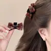 Pinza para el Cabello de Lazo a Cuadros de Lana, Tamaño Pequeño, Pinza de Gama Alta para Flequillo Lateral, Pasador, Pinza de Tiburón para Cabello Semirecogido, Accesorio para el Cabello