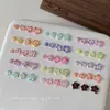 Accesorios para uñas con diseño de flor de cinco pétalos en degradado multicolor, flores pequeñas tridimensionales en degradado fresco estilo pastoral, accesorios para uñas DIY al por mayor