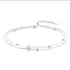 Pulsera popular de mariposa 2023 para mujer diseño simple y fresco pulsera de temperamento pulsera de estrella doble capa lujo ligero