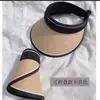 Nuevo Sombrero Headband de Vinilo Negro con Protección Solar para Mujer, Sombrero de Sol de Verano, Plegable, Protección UV, Adelgazante de Rostro, Ala Ancha, Parte Superior Abierta