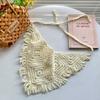 Pañuelo para la cabeza Kenjay ins, hecho a mano, con forma de triángulo de margaritas, para mujer, estilo transfronterizo europeo y americano, con flores y frutas.