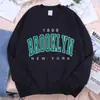 Tamanho Europeu Transfronteiriço1898 Brooklyn Nova York Impressão Roupas Homem Puxar