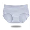 Roupa interior sem costura uma peça cueca respirável cintura média sexy cuecas femininas