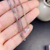 Collar de Aguamarina Natural con Piedra Principal de 4*6mm, Montado en Plata 925, Electrochapado para Conservar el Color, ¡No se Desvanecerá!