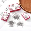 Clip de papel plateado 3 # 28 mm metal juego de 100 piezas de clips de papel grandes niquelados 50 mm 4 # 33 mm pin con diseño
