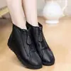 Zapatos de Algodón para Mujer Invierno Más Terciopelo Mediana Edad y Mayores Botas de Algodón de Media Caña para Mujer Engrosados Cálidos Zapatos de Algodón Antideslizantes Impermeables Invierno Mamá Zapatos de Algodón
