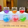 Adorno pequeño de pez marino acrílico, llavero de pez de océano, colgante creativo de botella de arena líquida de pez payaso, decoración de bolsa al por mayor