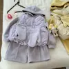 Sudadera de Felpa Estilo Coreano de Invierno para Niñas, Chaleco de Algodón, Pantalones Engrosados, Traje de Cuatro Piezas con Guantes, Ropa de Algodón Cálida para Bebé
