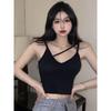 Camisole Sexy Diagonal Celebridade Puro Desejo para Mulheres com Bojo para Roupa Íntima e Roupa Externa com Bojo Top Básico Sexy