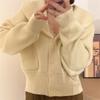 Cárdigan de punto con capucha para mujer otoño e invierno 2023 nuevo abrigo estilo retro holgado versátil adelgazante top