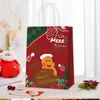 Nueva Bolsa de Regalo de Navidad Caja de Regalo Sorpresa Embalaje de Papel Bolsa de Papel Souvenir Bolsa de Mano de Papel Kraft
