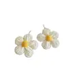 Brincos de Gancho Flor Dopamina Doce Femininos Novo Estilo de Férias de Verão High-End Exagerados Praia Fofos Brincos Femininos