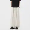 Nova Roupa Masculina de Verão: Calça Preguiçosa de Seda Gelada Estilo Drapê Yamamoto, Calça Longa, Calça Casual Simples de Perna Larga para Jovens