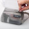 Monedero de malla cuadrada tridimensional de nailon simple, gran capacidad, llavero, tarjetero, monedero, bolsa de almacenamiento transparente