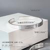Pulseras de Pareja Brillantes de Plata Pura 9999 Plata de Ley Corazón a Corazón para Hombres y Mujeres, Brazaletes de Plata para Confesión, Regalo de Cumpleaños para Novia