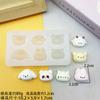 Esquina de Pastel de Gatito Criatura Animal Pequeño Squishy Molde de Silicona Mousse de Chocolate Yeso Vela Resina