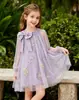 2026 Vestido sin mangas estilo francés con tirantes fluidos para niñas, disponible en TikTok, Vestido de noche de princesa para niñas con diseño floral bordado, Temu