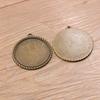 2 cores DIY liga vintage joias acessórios tempo gemstone base base redonda adequado para pedra preciosa de 35mm