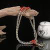 Pulsera de cuentas Xizang de 108 cuentas de 8 mm, retro, estilo nacional, pulsera de esmalte coloreado, pulsera de juego roja de los estados en guerra al por mayor