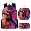 Mochila de liberación rápida transfronteriza de Spider-Man Set de tres piezas Dibujos animados para estudiante de primaria Mochila Escolar Mochila