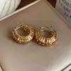 Pendientes Redondos Geométricos Incrustados con Diamantes Estilo Retro Francés, Pendientes de Lujo Ligero y de Gama Alta, Diseño de Nicho, Accesorios Versátiles para Mujer