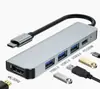 Extensor 8 en 1 Tipo-C a HDMI tarjeta de red convertidor tipo-C hub USB multifuncional estación de acoplamiento