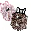 Roupas para Cachorro Colete Refrescante de Verão para Cães Pequenos Camisa para Gato Respirável Estampa de Leopardo Regata para Filhote