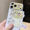 Adecuado para Apple 17P/17PM/18P/18PM, lente de cobertura completa todo en uno de nicho de dibujos animados, lindo protector de lente Apple