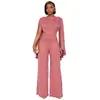 D9587 Amazon Europeo y Americano Más Vendido Moda Ropa de Mujer Sexy con Diseño de Cinta Conjunto de Top Ajustado y Pantalones de Pierna Ancha