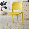 Cadeira de Jantar de Plástico Espessado para Uso Doméstico, Cadeira de Mesa de Jantar Moderna Minimalista, Banco Comercial Tendência para Restaurante com Encosto