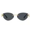 Gafas de Sol Estilo Nuevo 2026, Sin Marco Metálico, Gafas de Sol de Moda Europeas y Americanas, Protección Solar para Conducir para Hombres, Gafas de Sol de Gama Alta
