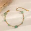 Pulsera Sencilla de Hoja de Acero Inoxidable Europea y Americana Versátil Lujo Ligero Pulsera de Moda para Hombres y Mujeres Parejas Fabricante Transfronterizo