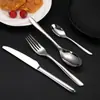 Cuchillo, Tenedor, Cuchara, Cucharilla de Té de Acero Inoxidable 304, Cuchara para Postre Doméstica, Vajilla de Estilo Occidental para Hotel, Cuchara para Sopa de Alta Calidad